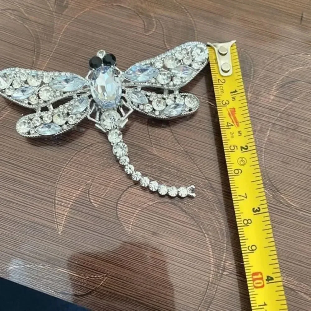 Crystal Vintage Dragonfly Brooches for Women Large Insect Brooch NWBOX